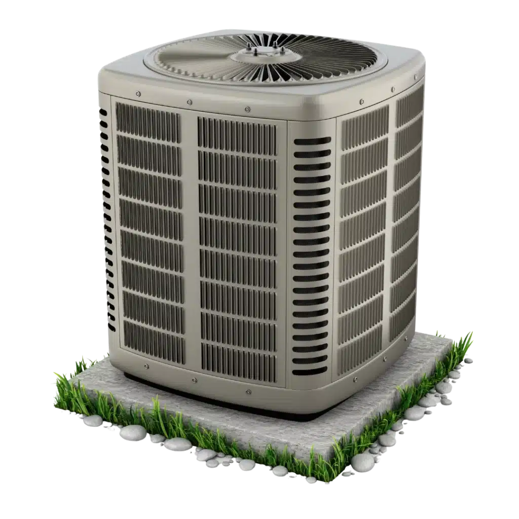 AC unit grass