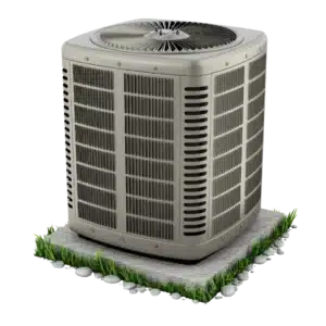 AC unit grass